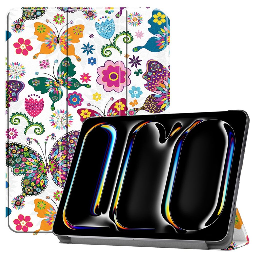 iPad Pro 11" 2024 Trifold cover with print - Butterflies