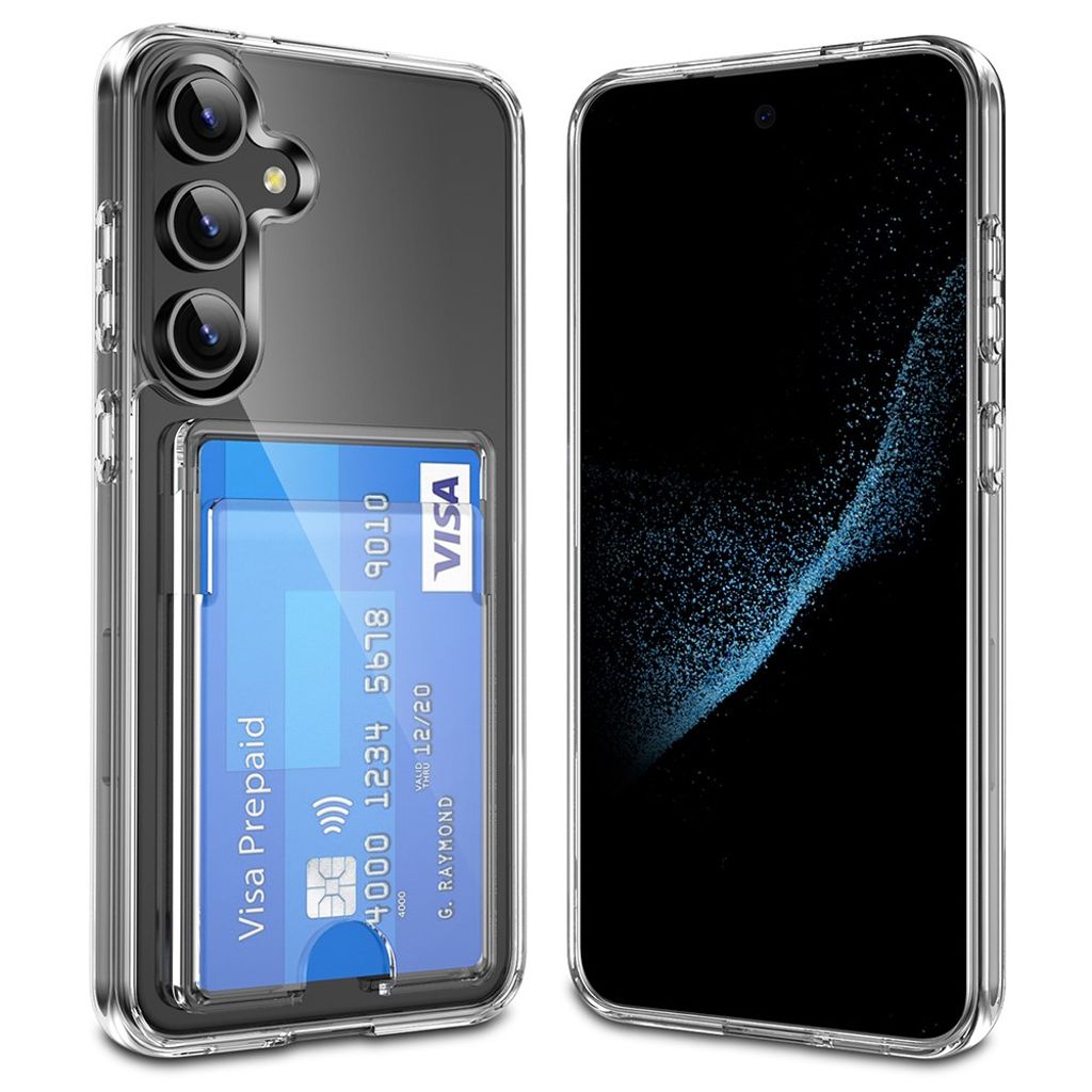 Samsung Galaxy S25 Plus mobilskal with kortfack - Transparent