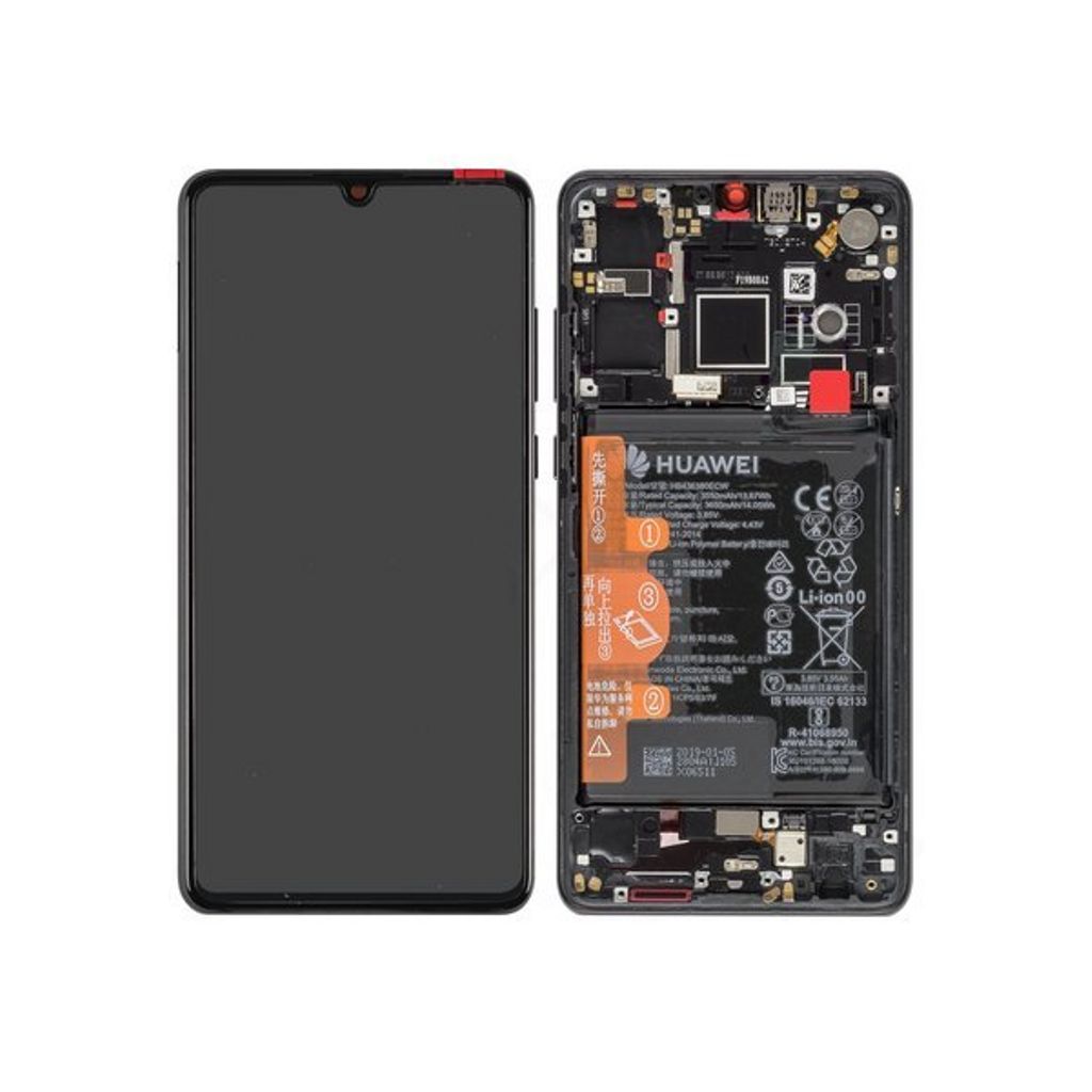 Huawei P30 LCD-display – svart