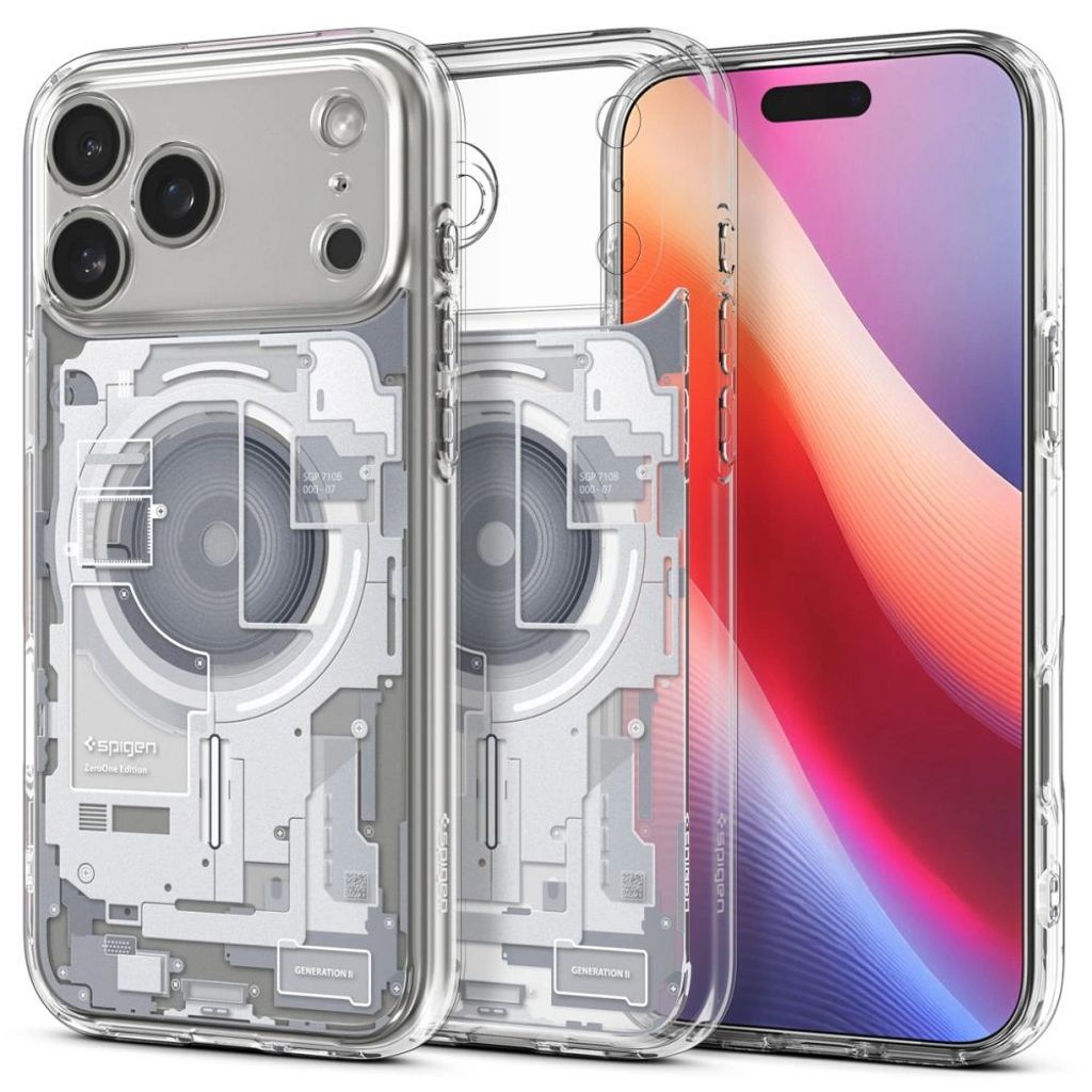 Spigen Ultra Hybrid MagSafe Zero One skal för iPhone 17 Pro - vit