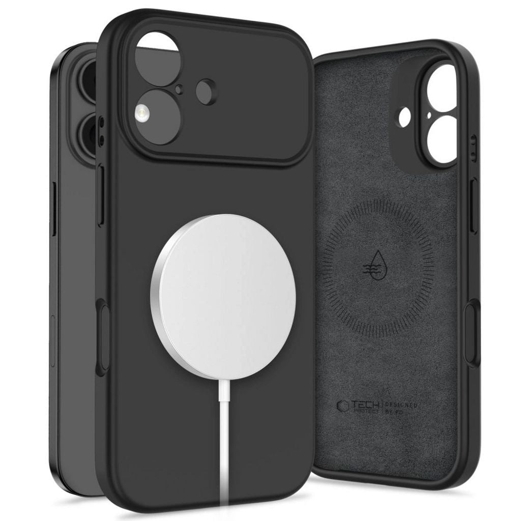Tech-Protect silikon MagSafe skal för iPhone 17 - svart