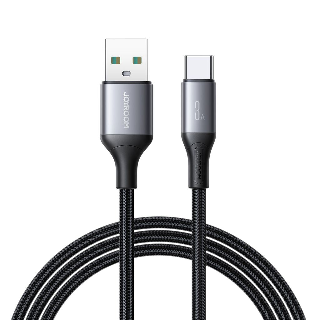 Joyroom Flash Series Fast Charging USB-A to USB-C Cable 3A, 1m - Black