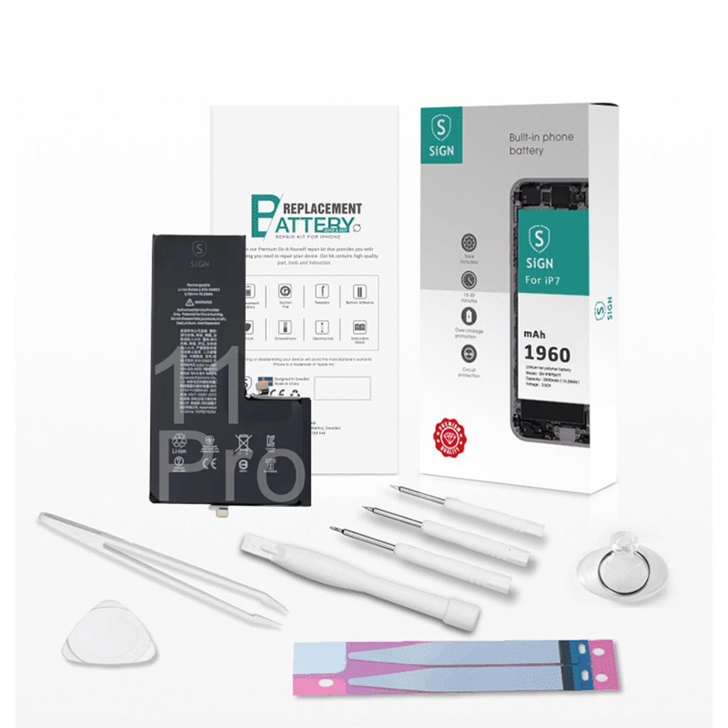 SiGN Complete batteri reservdel Kit – iPhone 11 Pro