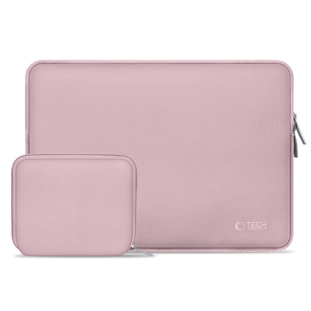 Tech-Protect Neoslim Laptop Sleeve 15-16" with accessory pouch - Pink