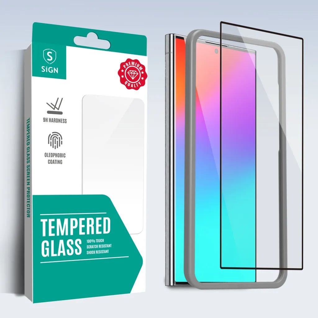 SiGN Full Coverage Screen Protector for Samsung Galaxy S25 with Mounting Frame