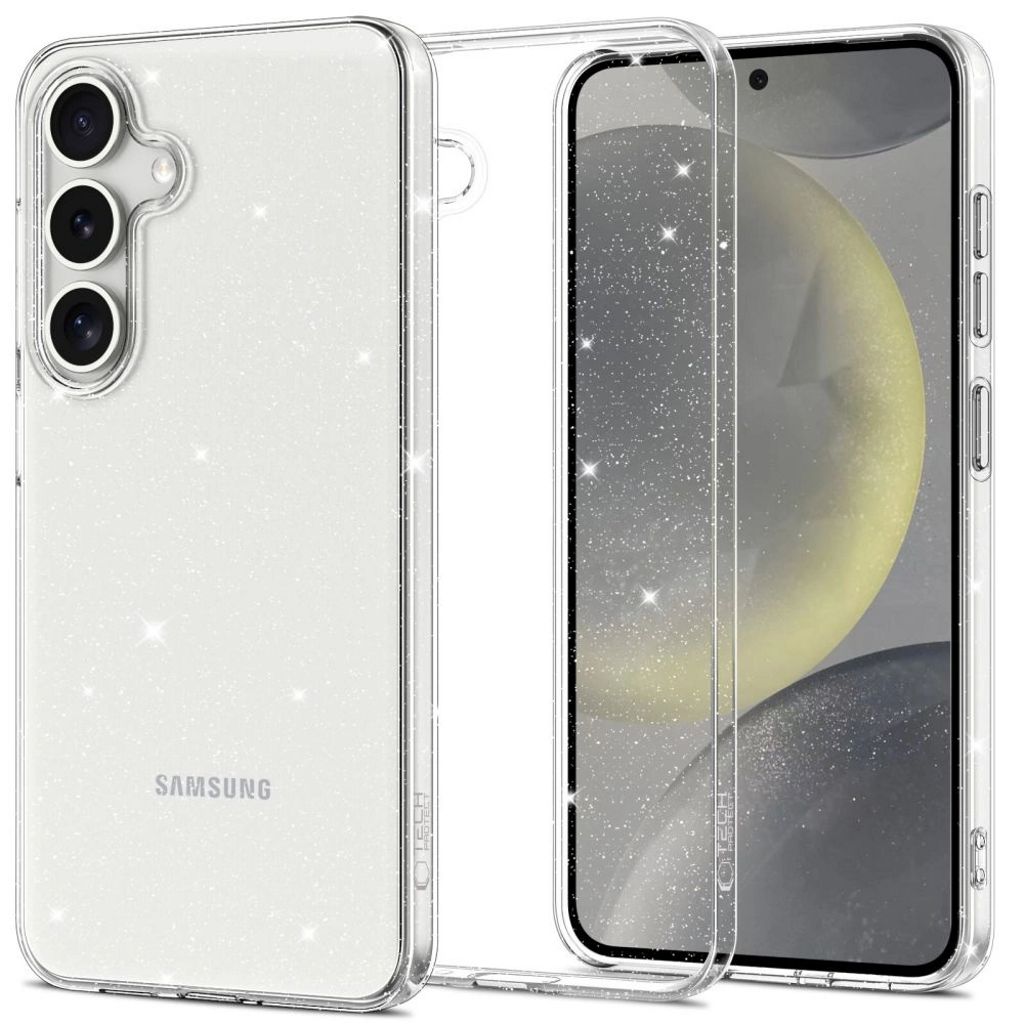 Tech-Protect Samsung Galaxy S25 Flexair Glitter skal – Transparent