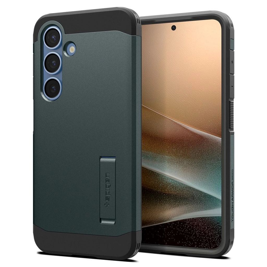 Spigen Samsung Galaxy S25 Tough Armor MagSafe skal – grön