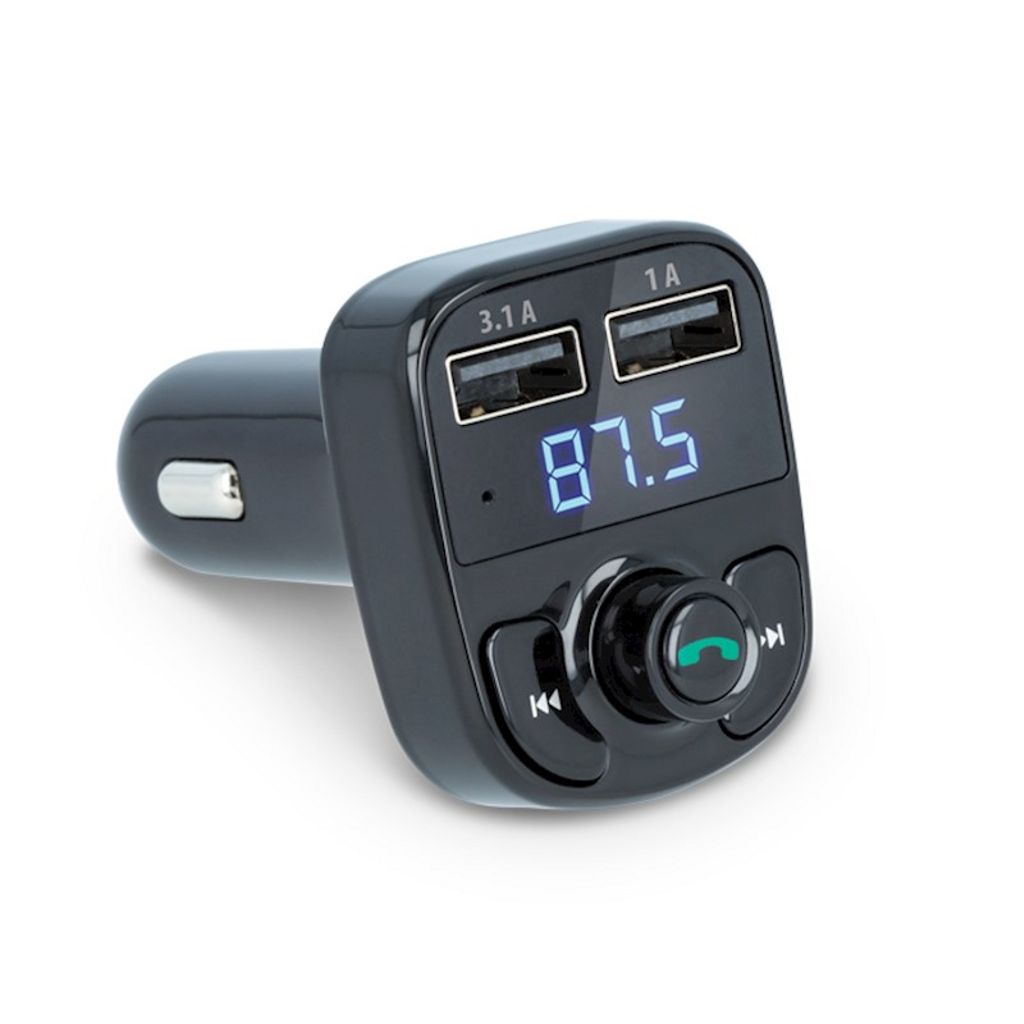 Forever FM Transmitter Bluetooth / Car Charger 2x USB-A 3.1A/1A- Black