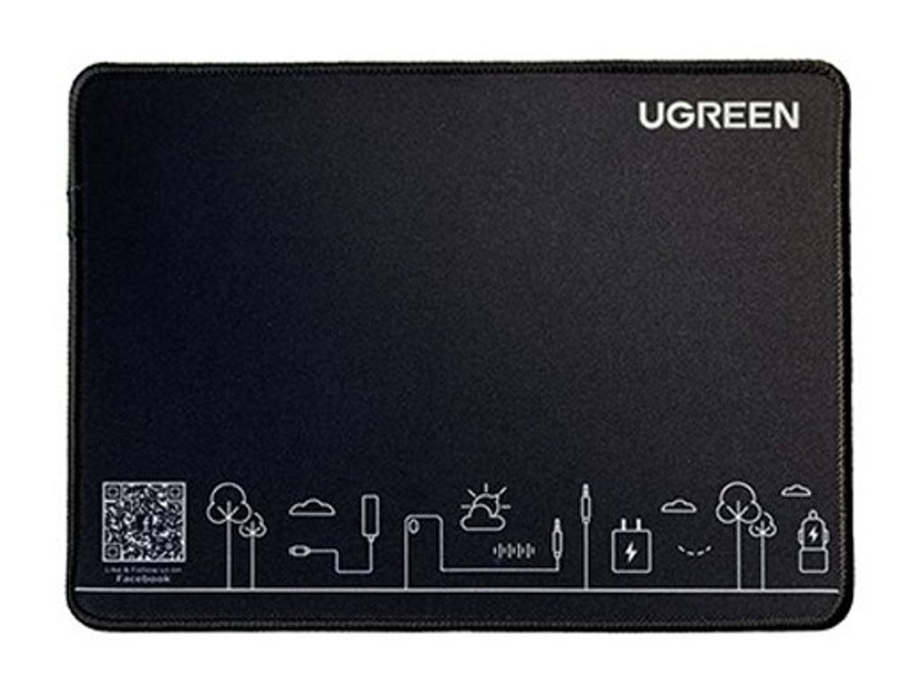 UGREEN Non-slip Mouse Pad, 26 x 21 cm - Black