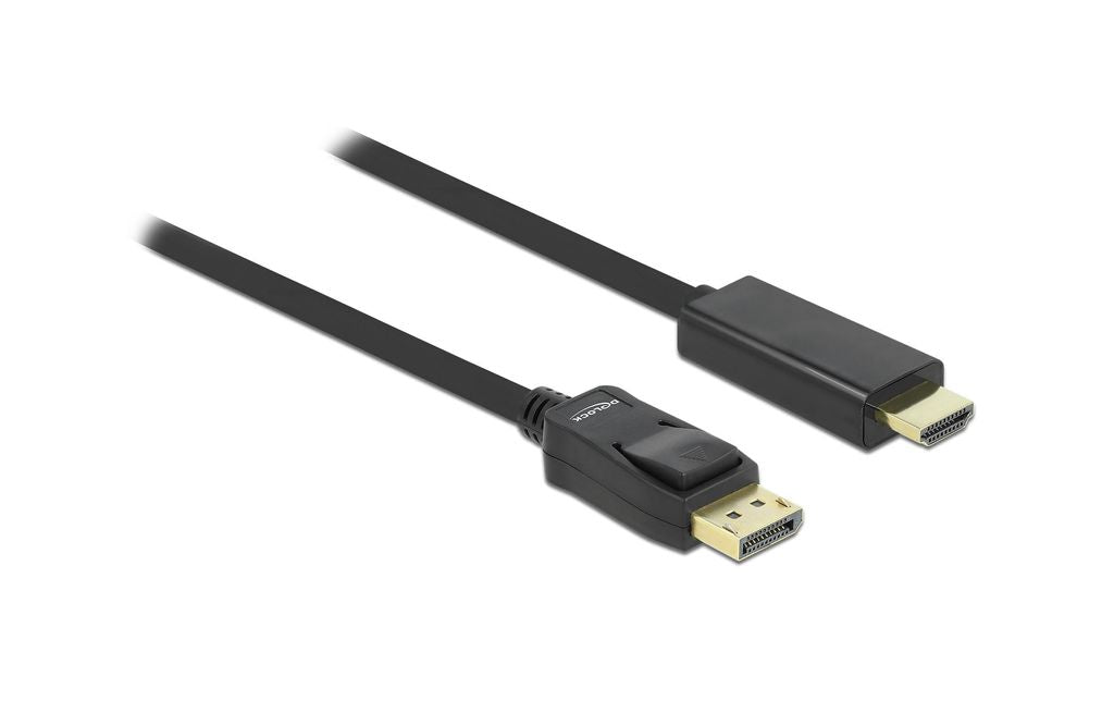 Delock DisplayPort to High Speed HDMI Cable, Passive, 1m - Black