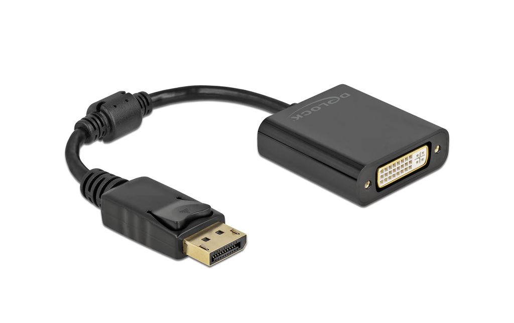 Delock Adapter DisplayPort male to DVI female, Passive - Black