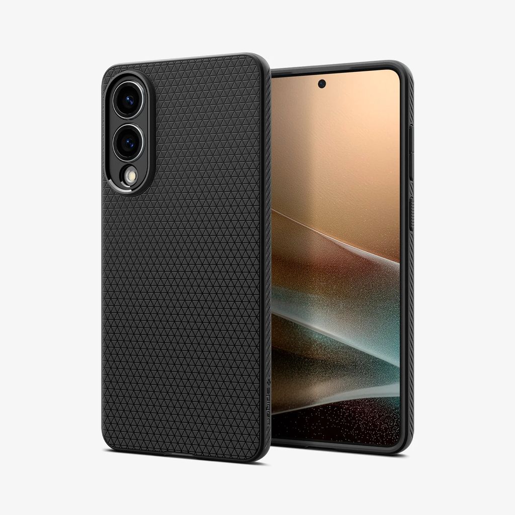 Spigen Samsung Galaxy S25 Edge Liquid Air skal – Matte svart