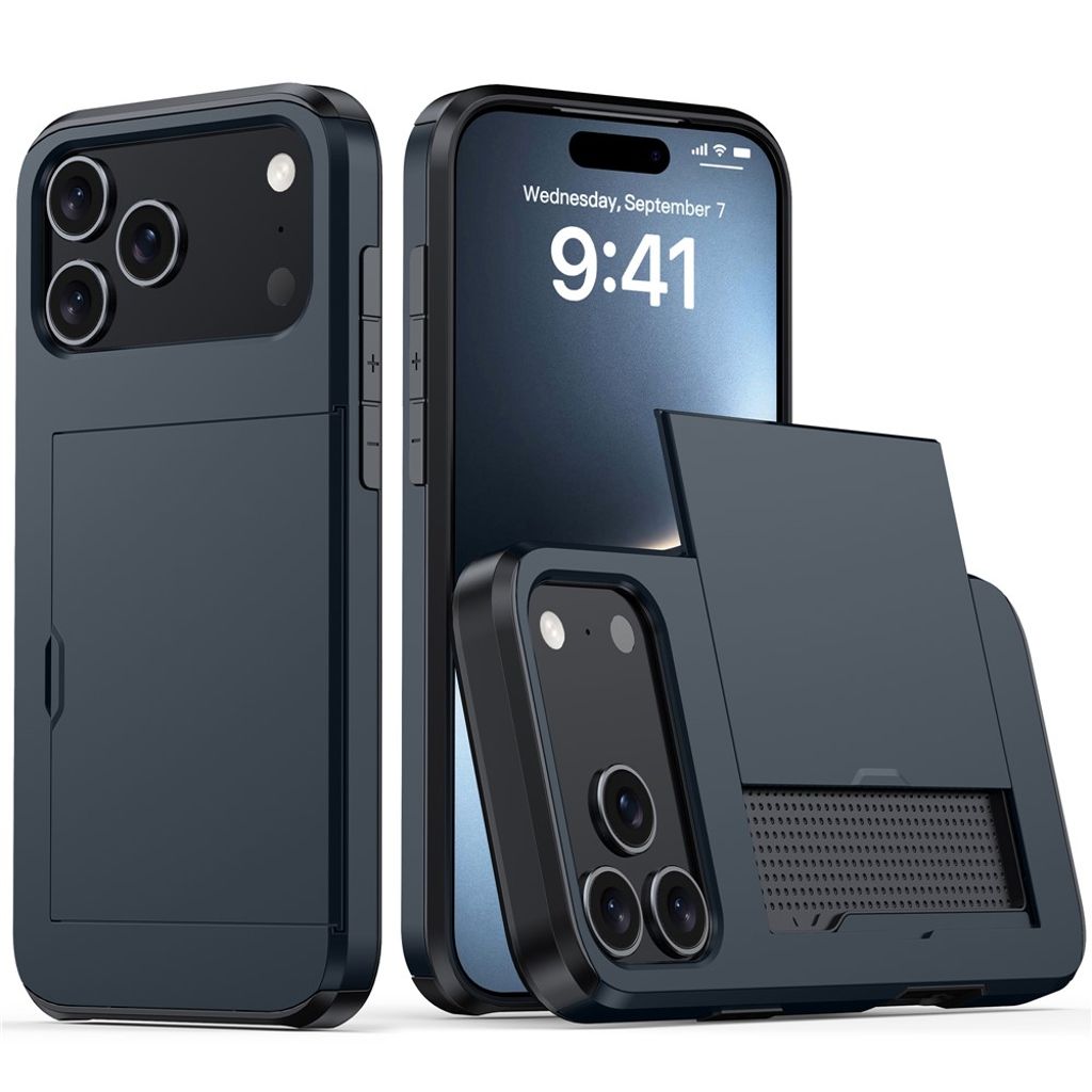 iPhone 17 Pro Case with card slot - Dark Blue