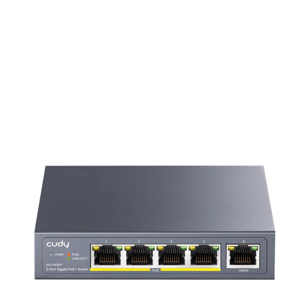 Cudy GS1005P 5-Port Gigabit PoE+ Switch - Black