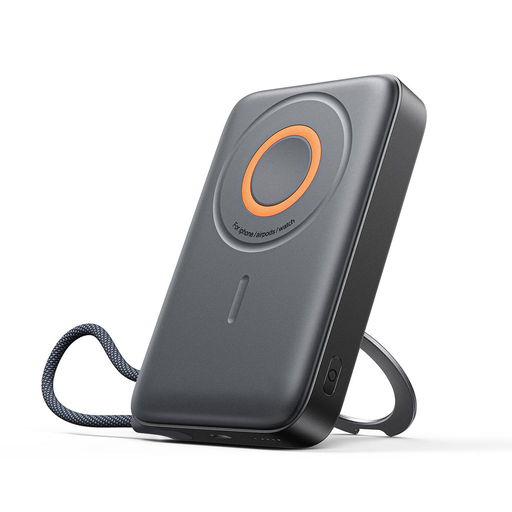 Joyroom 22.5W MagSafe Wireless powerbank 10000mAh med Ring stativ - svart