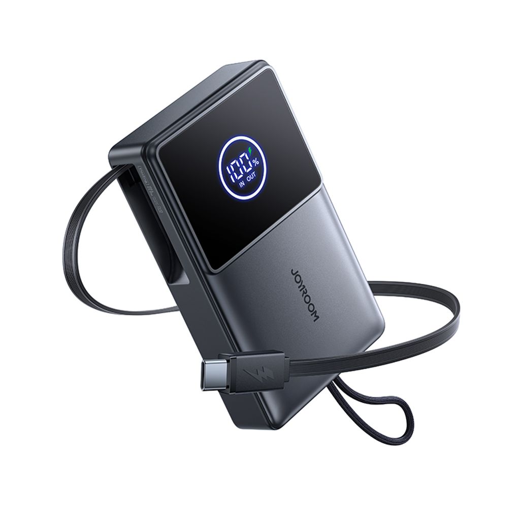 Joyroom 22.5W powerbank 10000mAh Fast Charging med built-in Retractable kabel