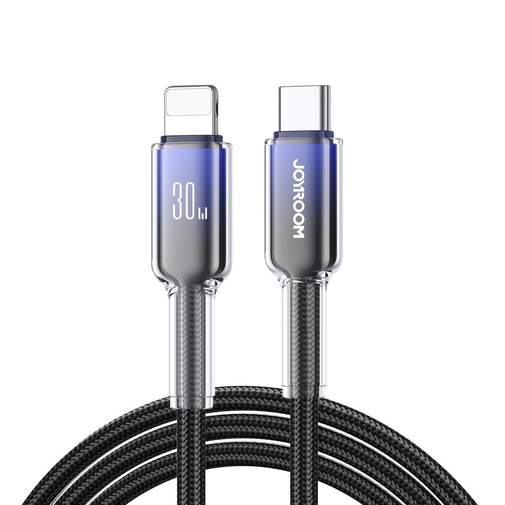 Joyroom USB-C to Lightning Cable Fast Charging 30W, 1.2m - Black/Purple