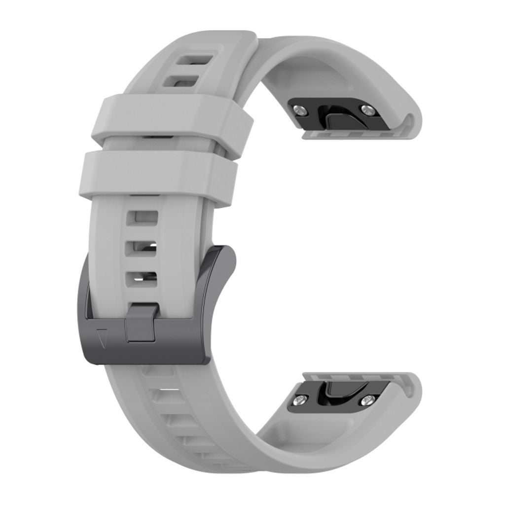 Garmin Fenix 7S Solar Solid Color Silicone Watch Band - Gray