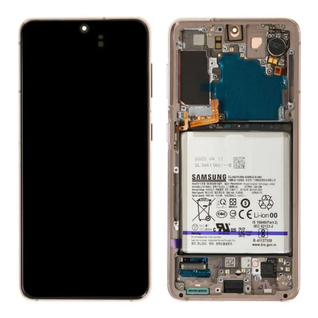 Samsung Galaxy S21 LCD-display incl. batteri original - Phantom Violet