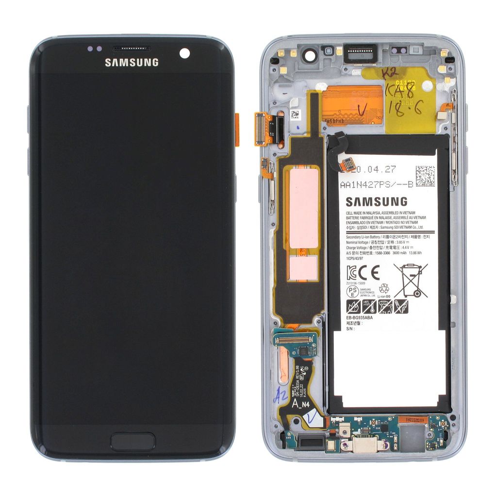 Samsung Galaxy S7 Edge LCD Display and Battery - Black