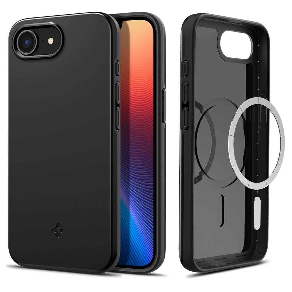 Spigen Thin Fit MagFit skal till iPhone 17e/16e – svart