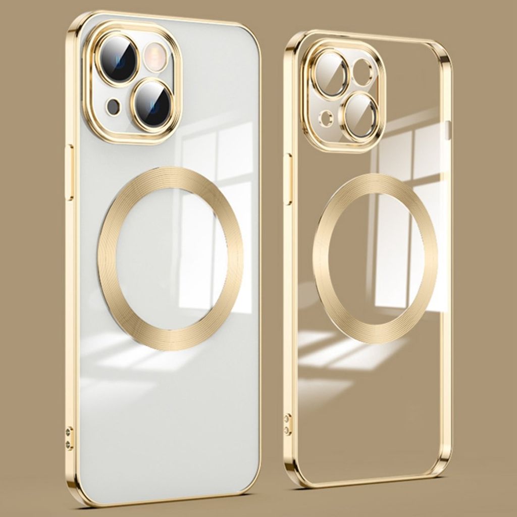 IPhone 14 Plus MagSafe skal with Lens Protector – guld