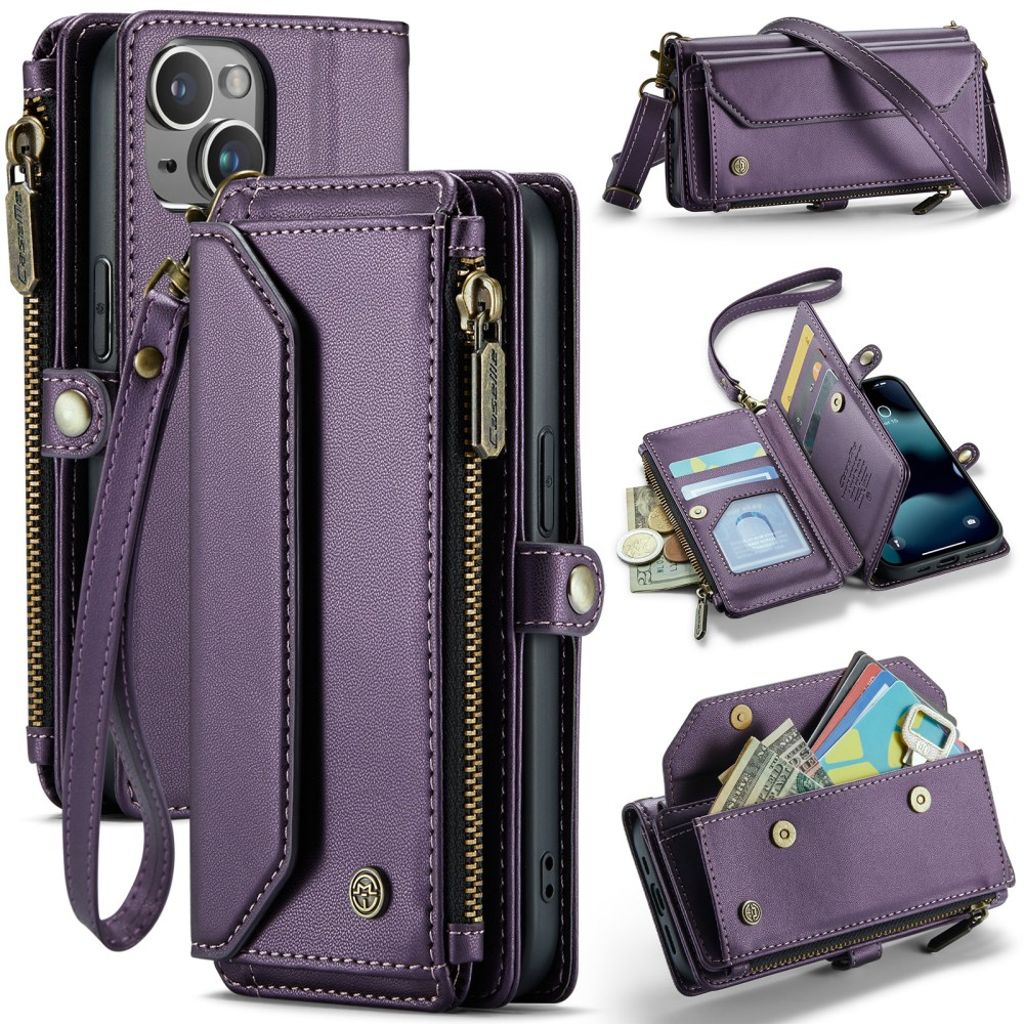 CASEME iPhone 13 mini Wallet Cover RFID Blocking – Purple