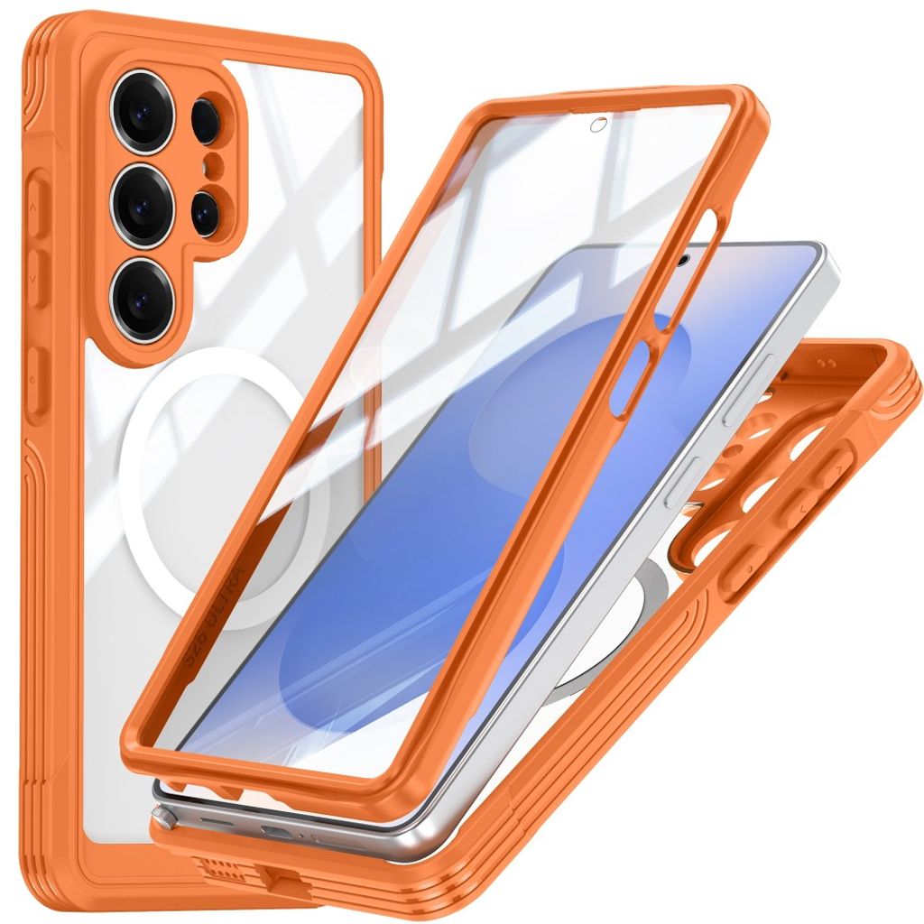 Samsung Galaxy S26 Ultra MagSafe skal built-in skärmskydd – orange