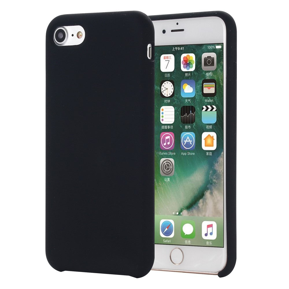 Liquid Silicone iPhone 7/8/SE 2020/SE 2022 skal – svart