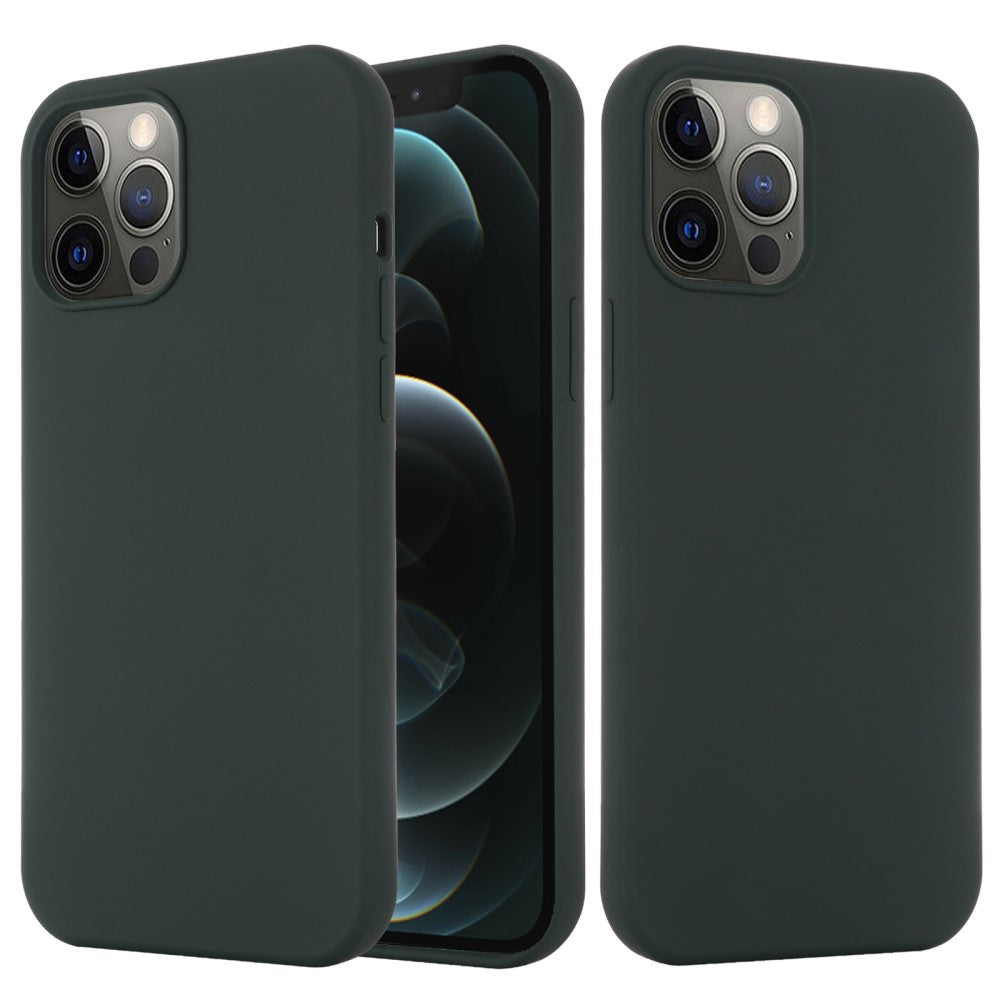 IPhone 12- 12 Pro silicone skal - Dark grön