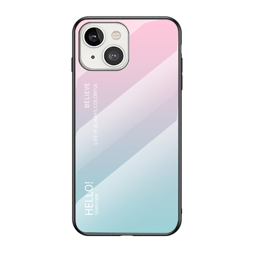 IPhone 13 mini smartphone skal - Gradient rosa blå