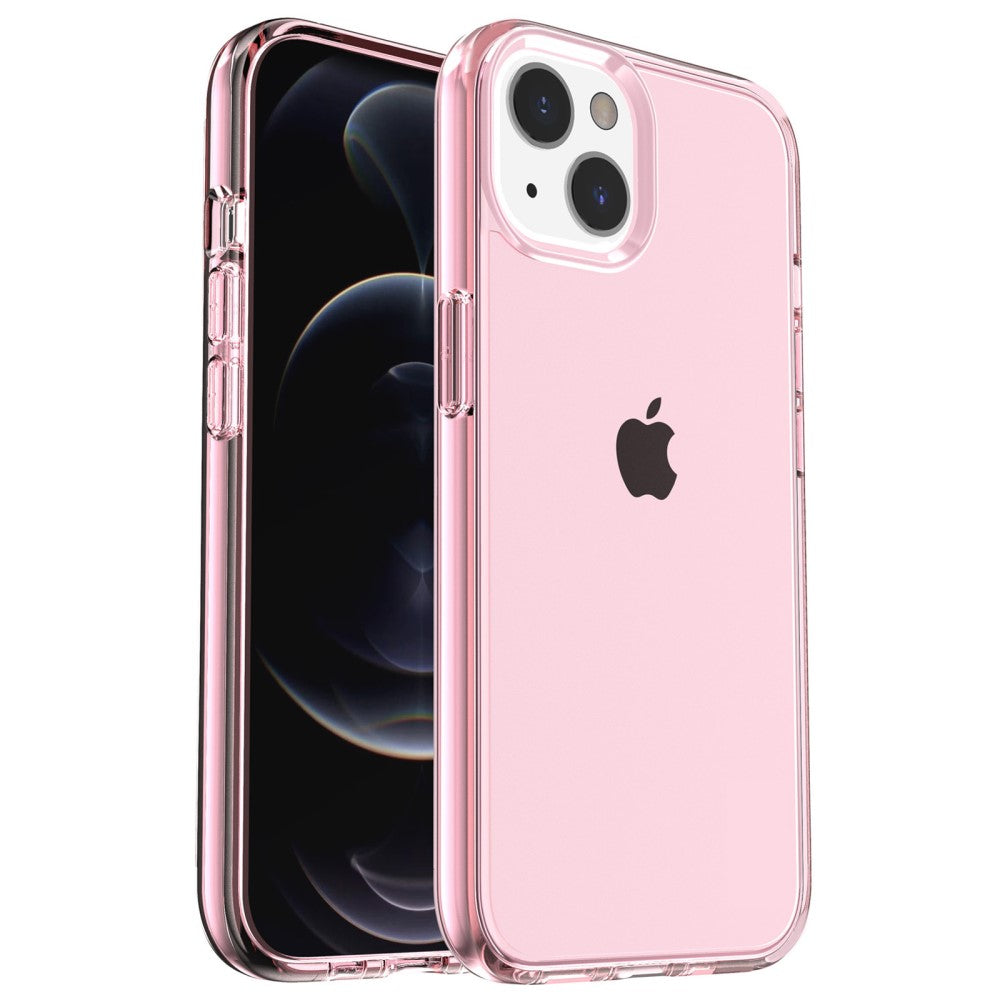 Anti-scratch mobilskal For iPhone 14 – transparent rosa