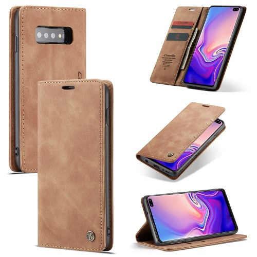 CASEME plånboksfodral till Samsung Galaxy S10 Plus – brun