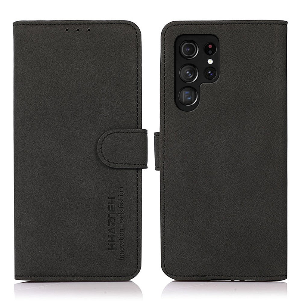 KHAZNEH Samsung Galaxy S22 Ultra 5G plånboksfodral – svart