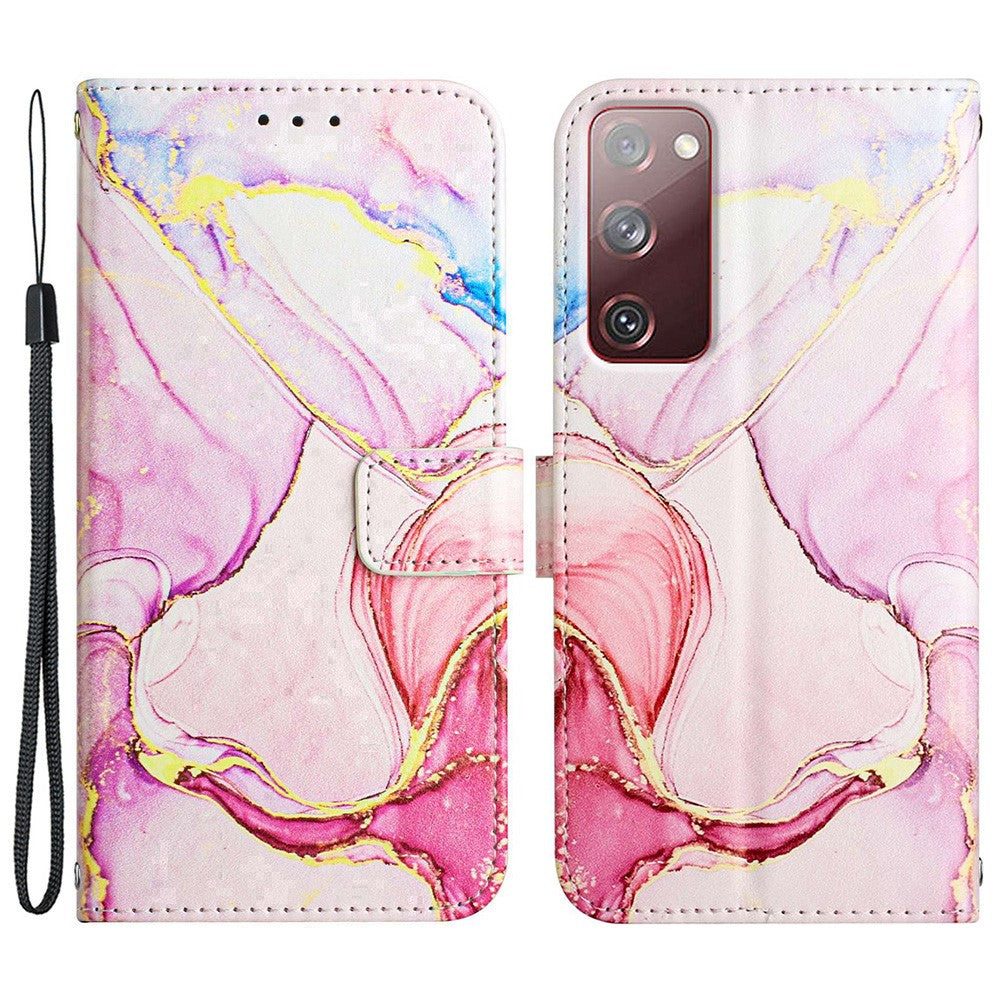 YB Pattern Printing Series-5 skal till Samsung Galaxy S20 FE – rosa LS005