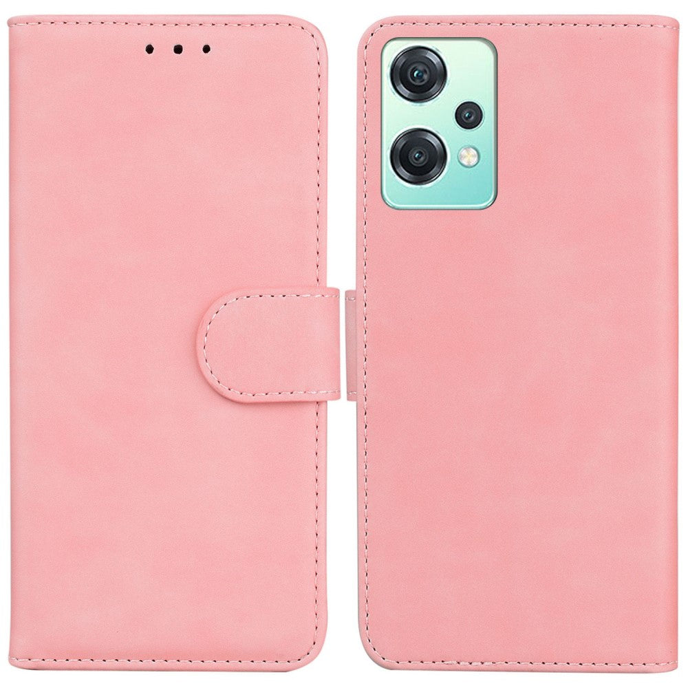 OnePlus Nord CE 2 Lite 5G Solid Color plånboksfodral – rosa