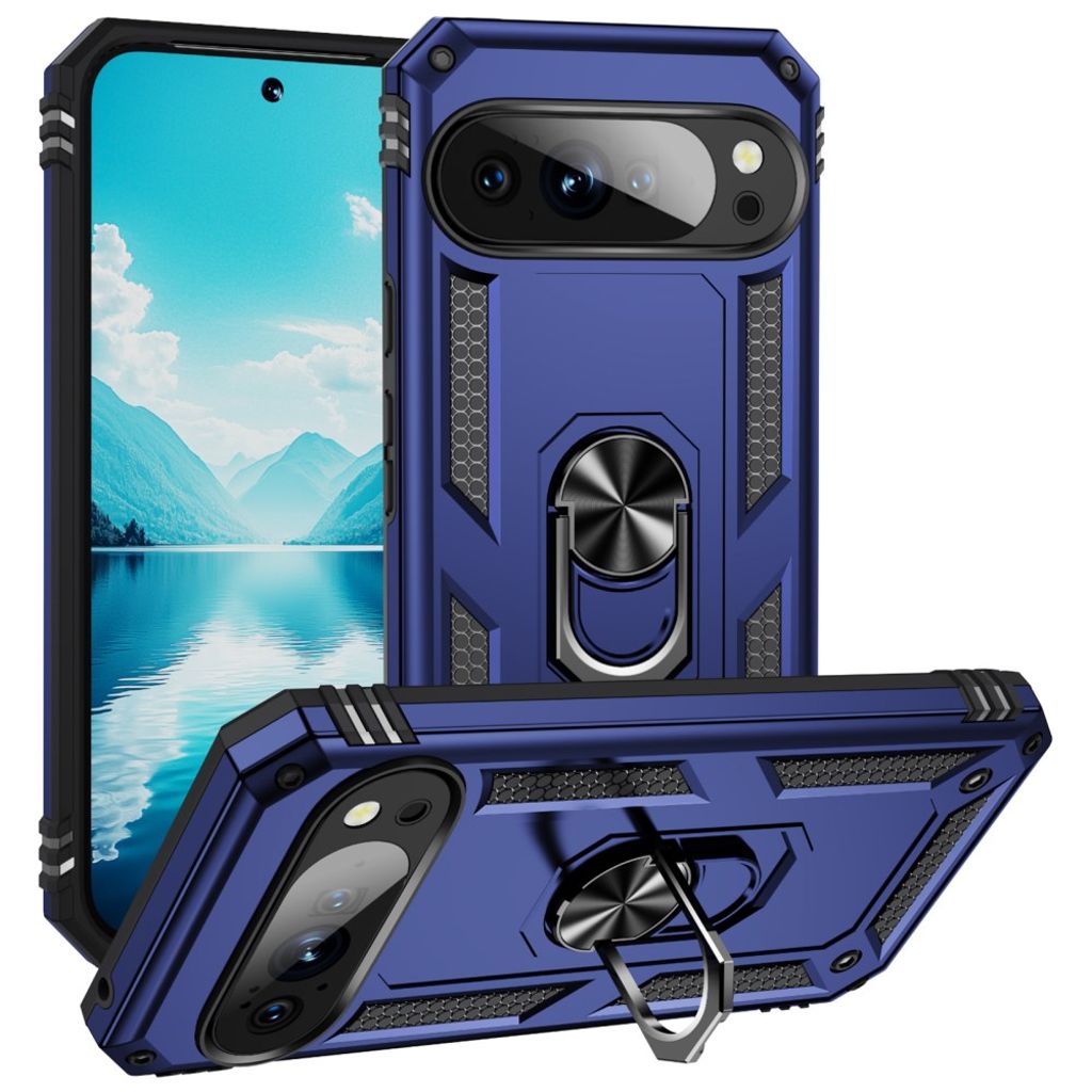 Google Pixel 10 Pro XL mobilskal with stativ – blå