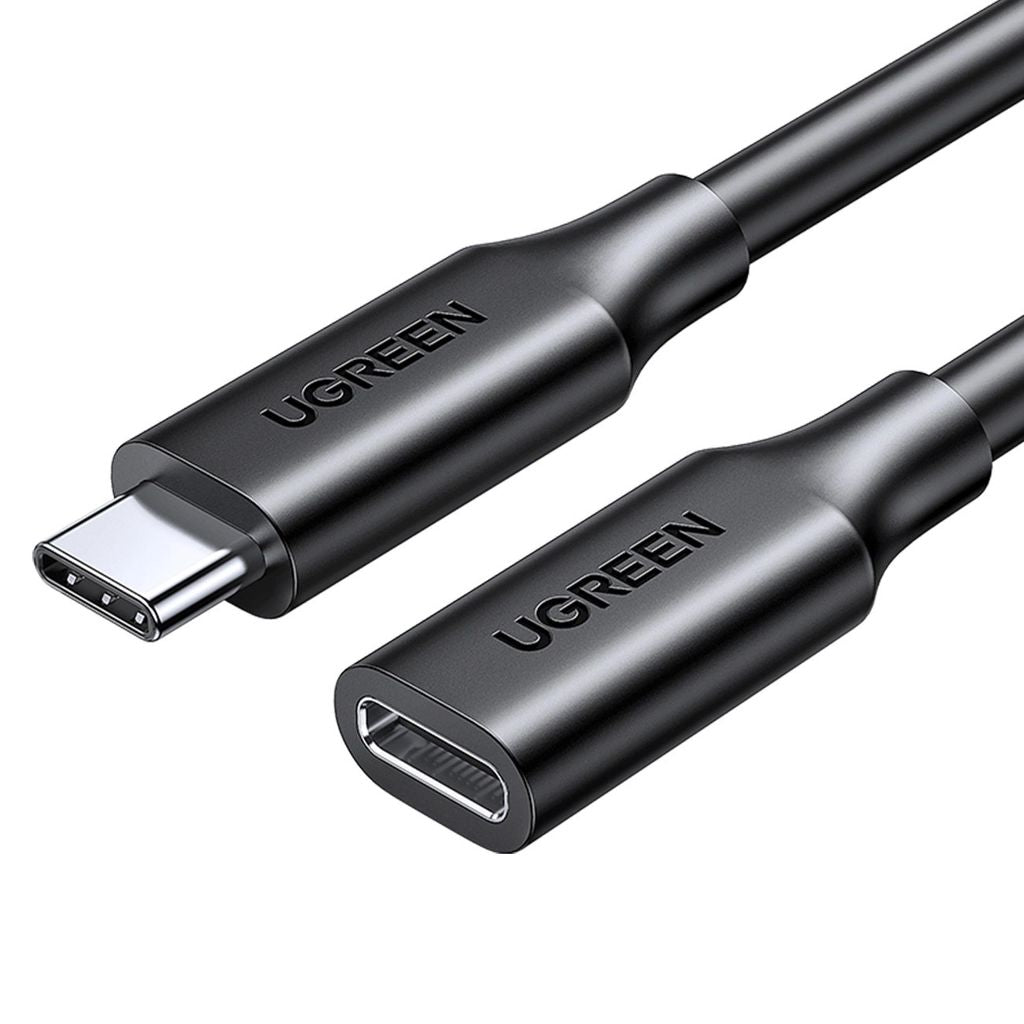 Ugreen USB-C (male) - USB-C (female) extension cable, 100W 10Gbps, 1m - Black