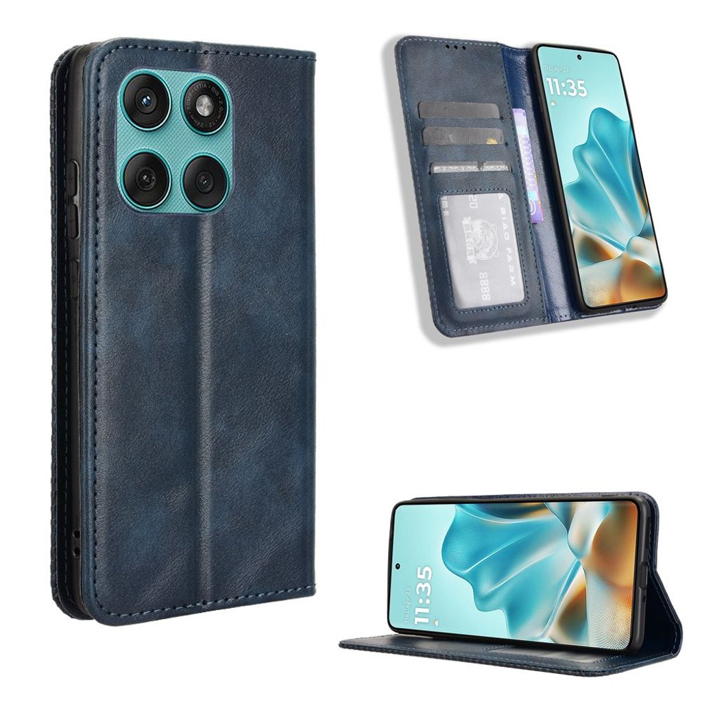 Motorola Edge 60 / 60 Fusion plånboksfodral – blå