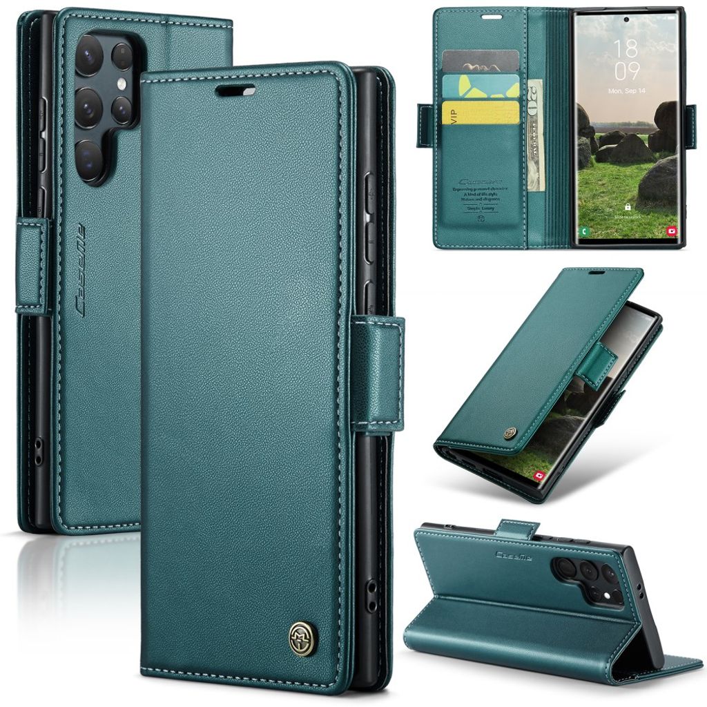 CASEME Samsung Galaxy S25 Ultra plånboksfodral – grön