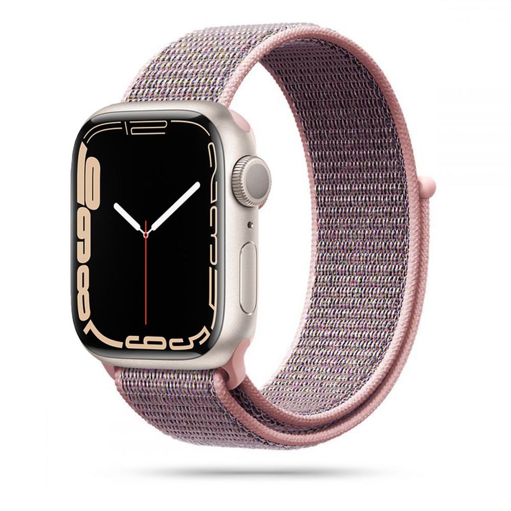 Tech-Protect Nylon klockarmband för Apple Watch 38/40/41 mm - rosa