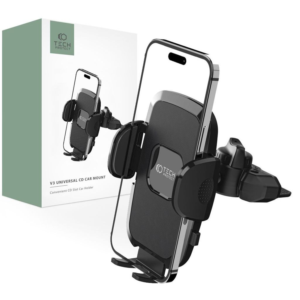 Tech-Protect V3 Car Phone Holder for CD Drive – Black