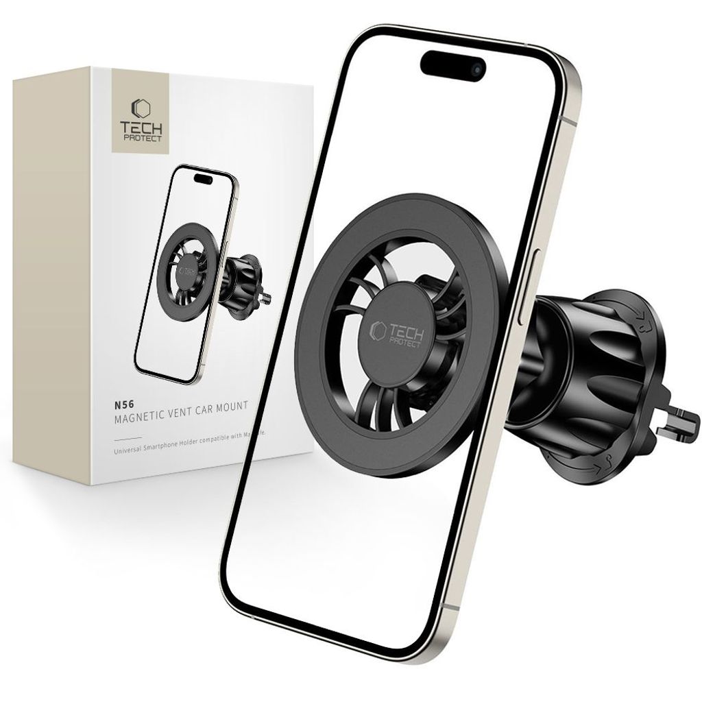 Tech-Protect N56 Magnetic Car mobilhållare med MagSafe för Air Vent - svart