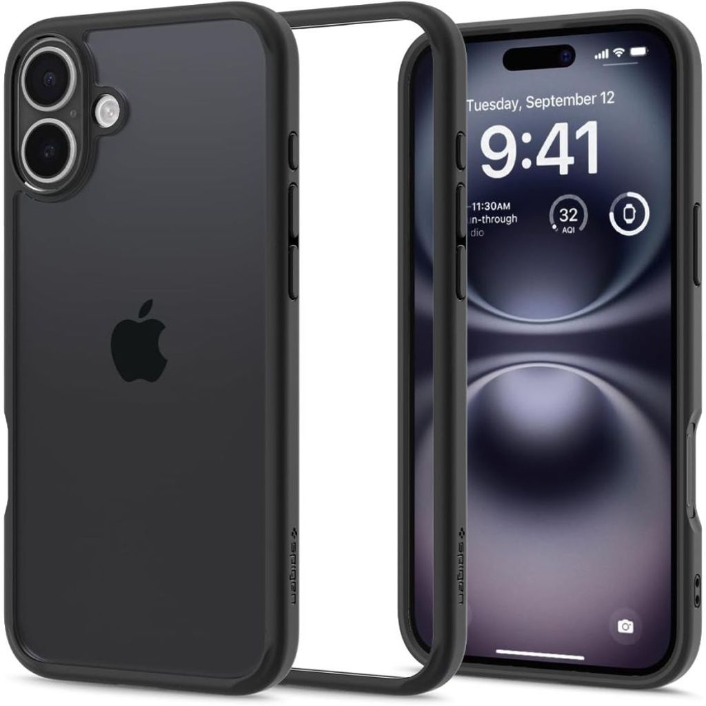 Spigen Ultra Hybrid skal till iPhone 16 – Matte svart