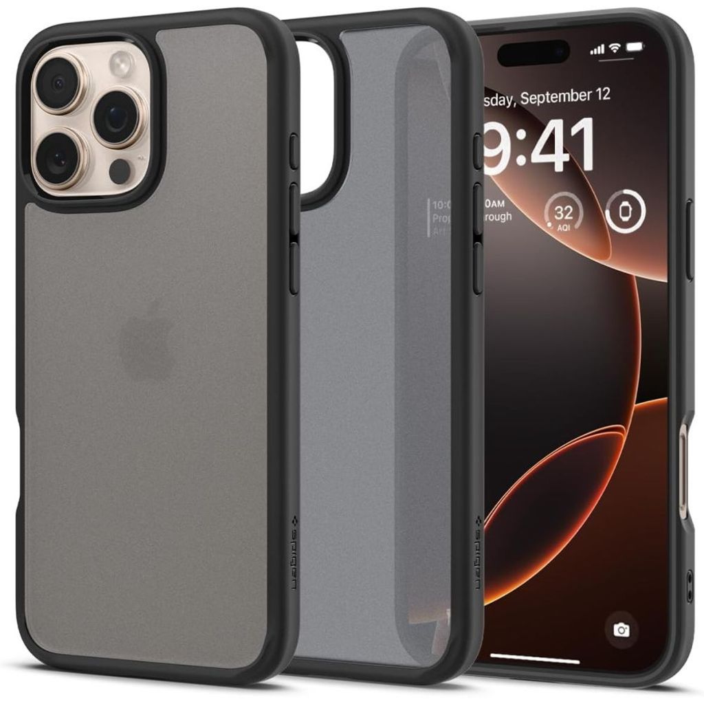 Spigen Ultra Hybrid skal till iPhone 16 Pro Max – svart