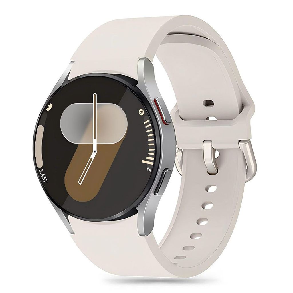 Tech-Protect Silicone Watch Strap Samsung Galaxy Watch 4/5/5 Pro/6/7/FE – Beige