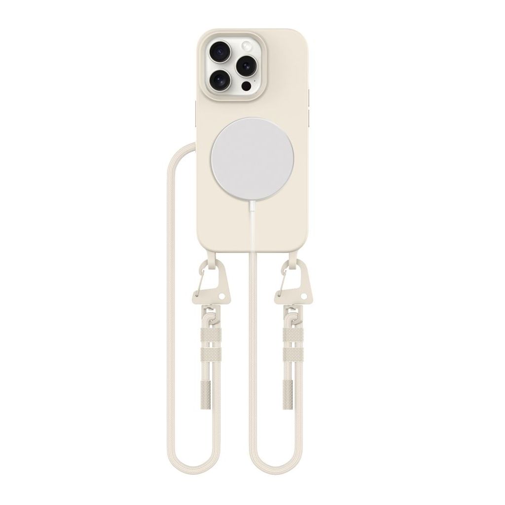 Tech-Protect MagNecklace MagSafe skal till iPhone 15 Pro – Beige