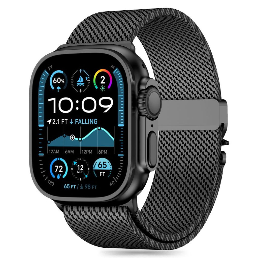 Tech-Protect Milano klockarmband för Apple Watch 44/45/46/49 mm - svart