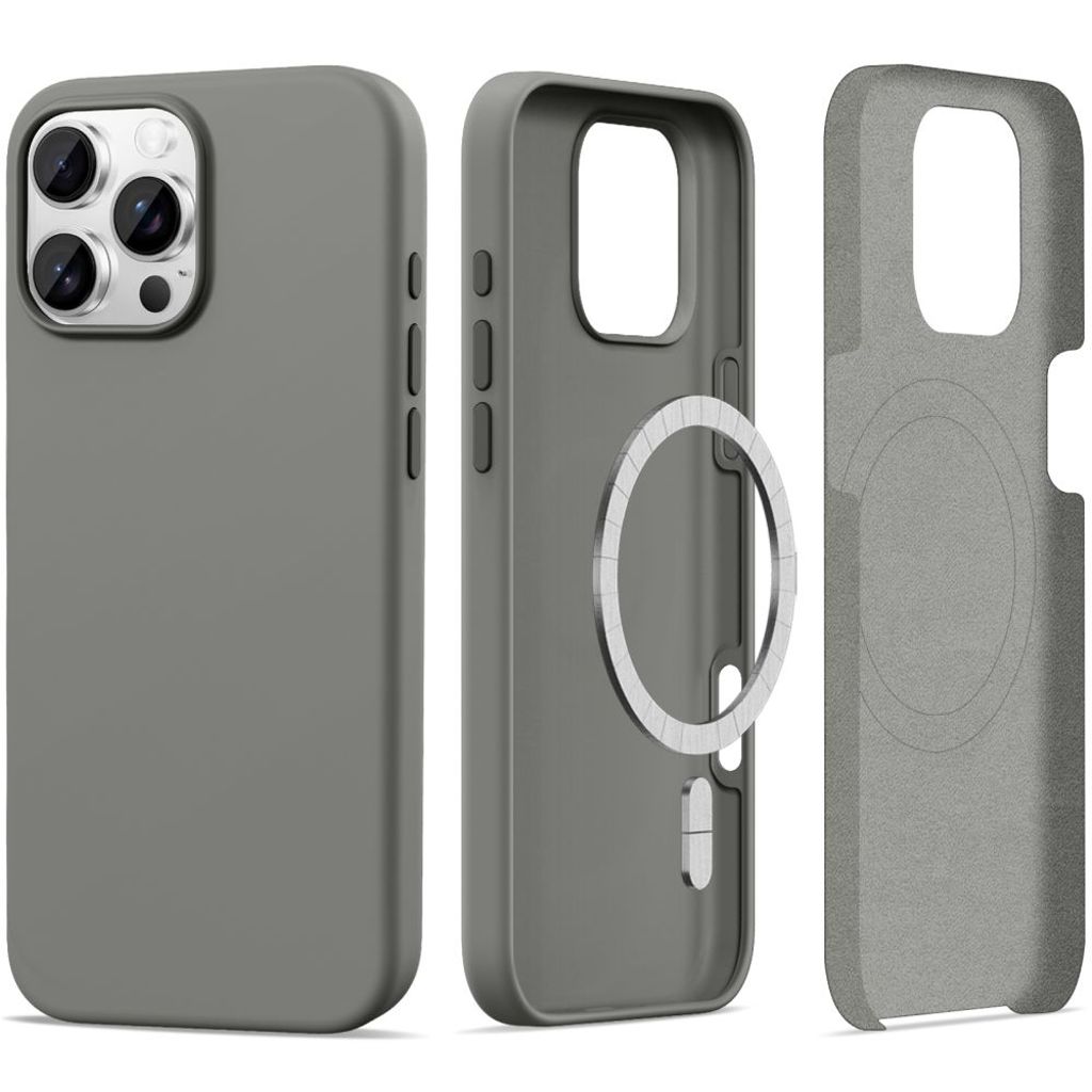 Tech-Protect silikon MagSafe skal för iPhone 16 Pro Max - grå