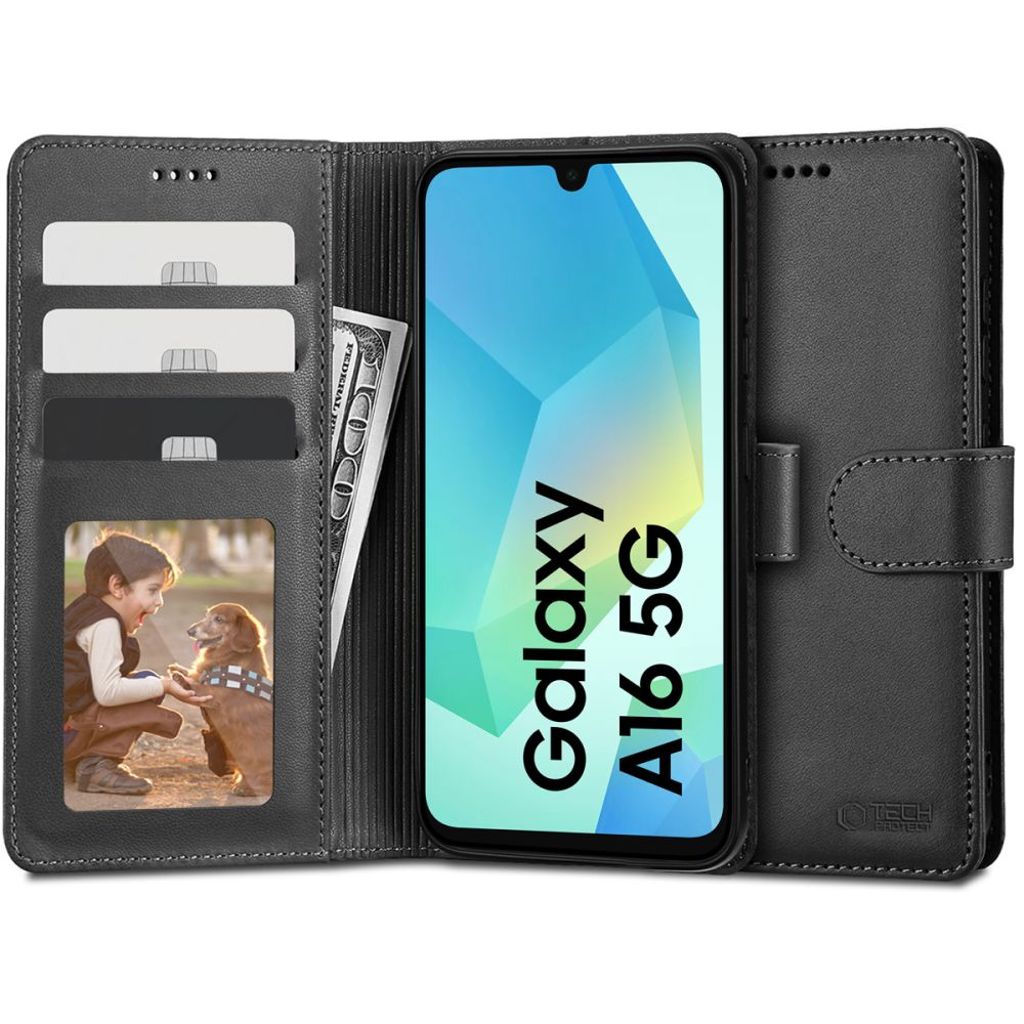 Tech-Protect plånboksfodral till Samsung Galaxy A16 4G/5G – svart